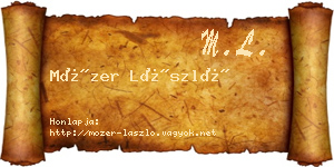 Mózer László névjegykártya
