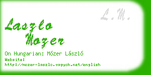 laszlo mozer business card