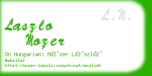 laszlo mozer business card